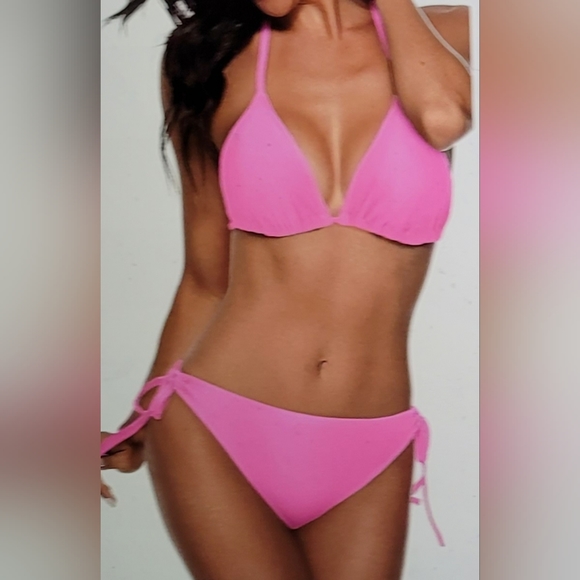 NWT SEXY classic side tie halter tie back padded slide cup bikini timele… - Picture 5 of 12
